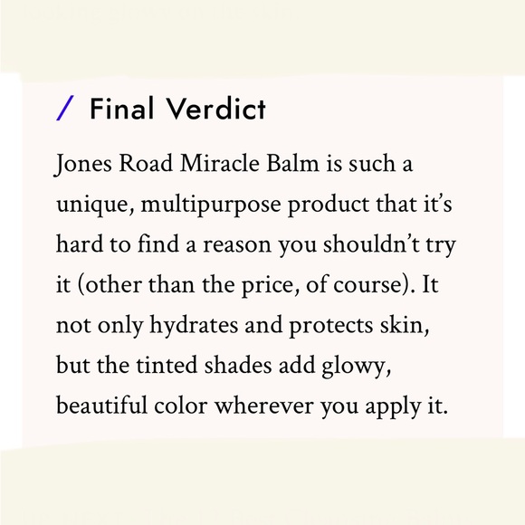 JONES ROAD Miracle Balm | 4g Sample - Picture 14 of 16
